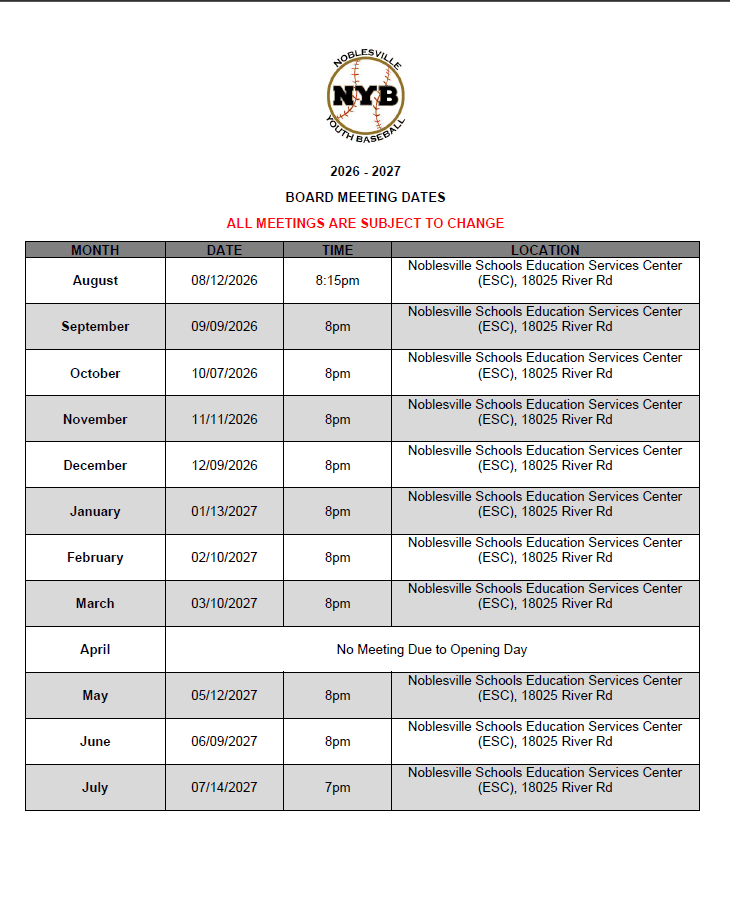 26-27 Mtg Dates